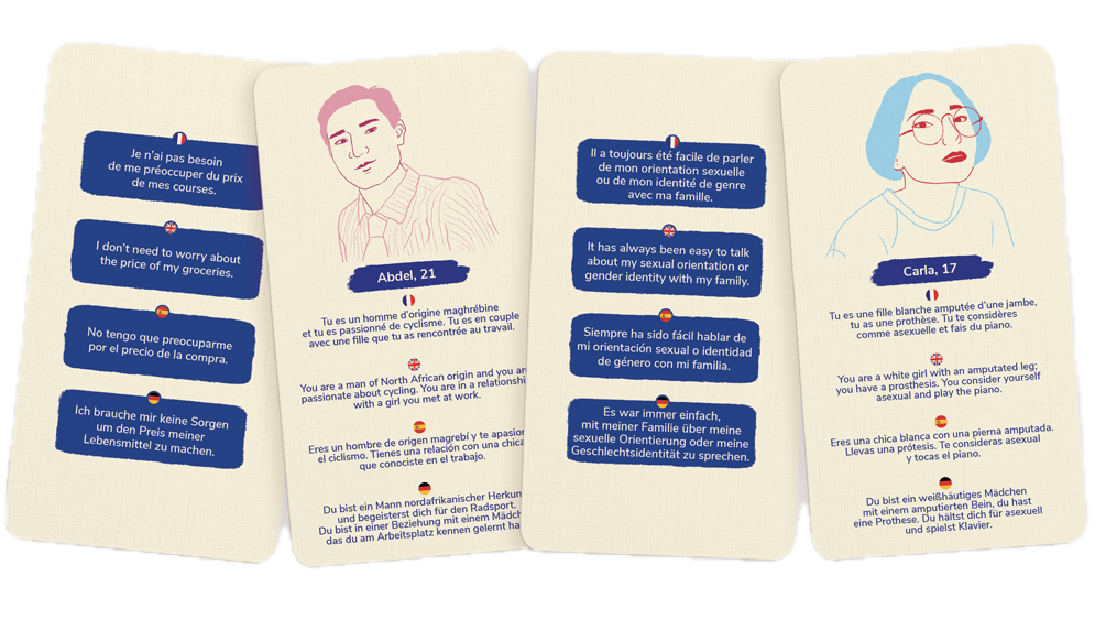 quelques cartes "profils" du jeu Can you