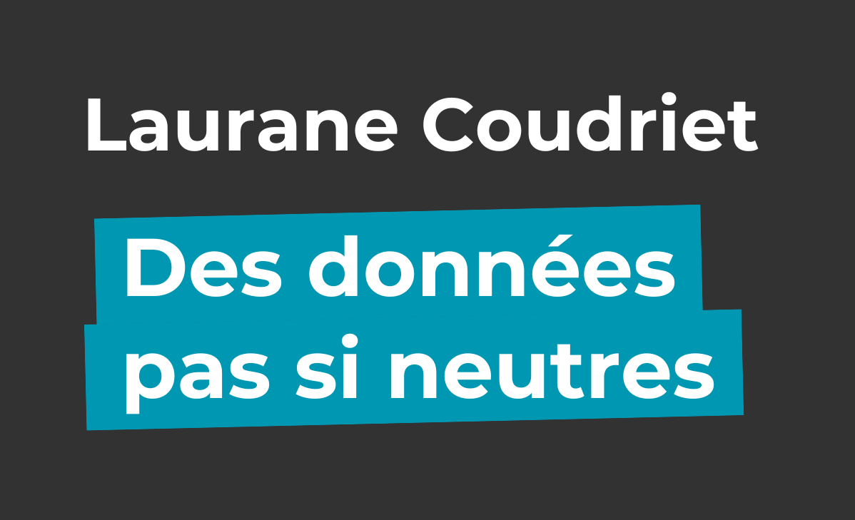 Cover épisode Des données pas si neutres, avec Laurane Coudriet. Fond noir, police blanche.